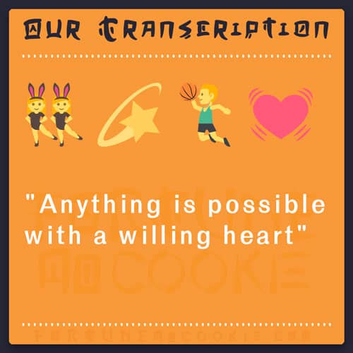 Fortune no Cookie Tempalte Emoji Translation Anything Is Possible With A Willing Heart - Fortune No Cookie By Claude Sundae